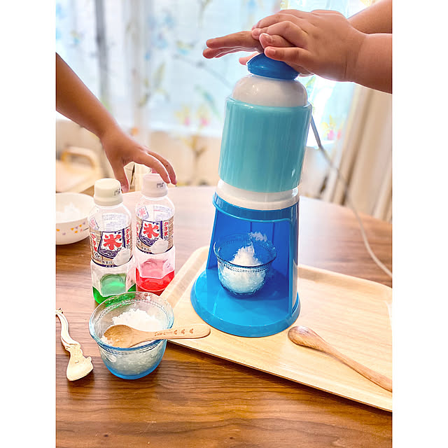 電動かき氷機,かき氷器,かき氷機,おやつタイム,夏休み,子供と暮らす,子供のいる暮らし,夏,ズボラ主婦,My Desk,400枚目,製氷カップもあります,はらぺこ姉妹 sasaeriの部屋