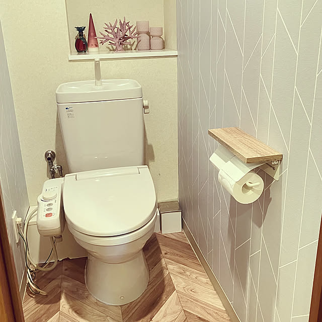 Bathroom,フロアシート DIY,壁紙貼り替え,DIY,北欧 rararaの部屋