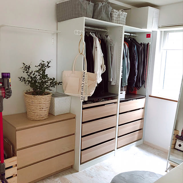Bedroom,IKEA,クローゼット収納,IKEA PAX,整理収納,ファミリークローゼット,すっきり暮らす Yayoiの部屋
