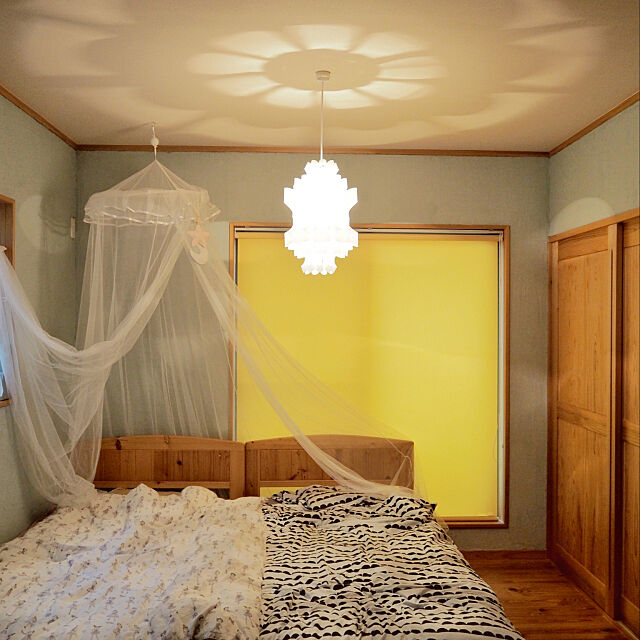 寝室,漆喰壁,子ども部屋,谷俊幸,照明,Bedroom puu.tuuliの部屋