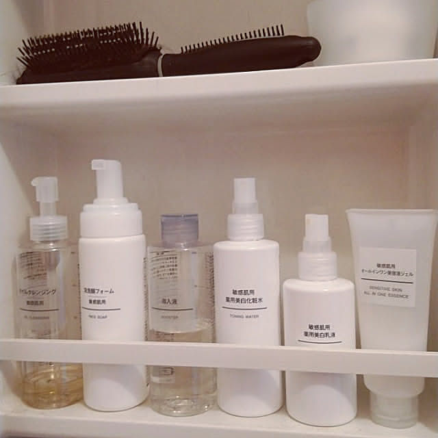 My Shelf,洗面台収納,無印良品,化粧品収納 pandaの部屋