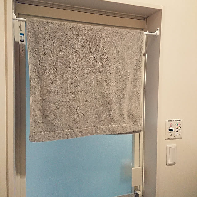 Bathroom,DIY,無印良品,100均,タオル掛け,洗面所,バスタオル掛け snagiの部屋