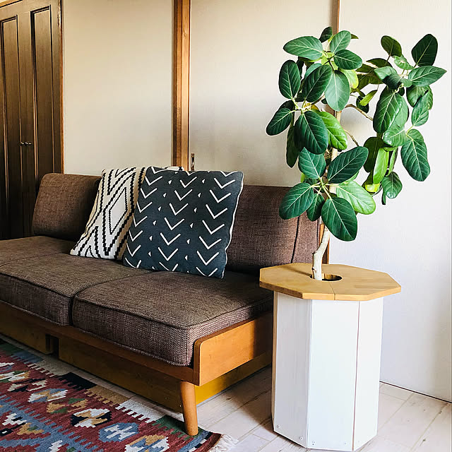 unico ソファ,プランターカバーDIY,プランターカバー,DIY,ブログやってます,プランツテーブル,観葉植物,Lounge chocoriの部屋