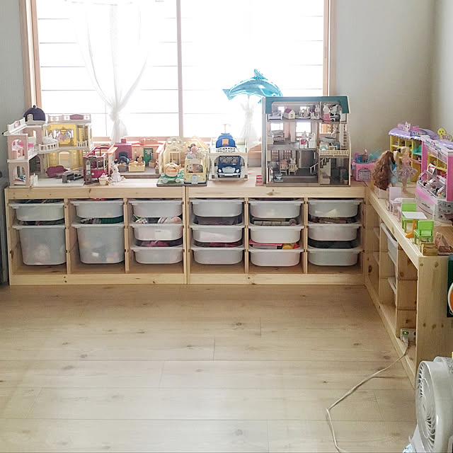 My Shelf,片付けたい…,子どもと暮らす,子ども部屋 女の子,和室をキッズスペースに,和室を洋室に ,シルバニア収納,IKEA トロファスト,おもちゃ棚,おもちゃ収納,ナチュラルインテリア,整理整頓,木の家具,ナチュラルカントリー,和室改造,クッションフロア,壁紙屋本舗 Michiの部屋