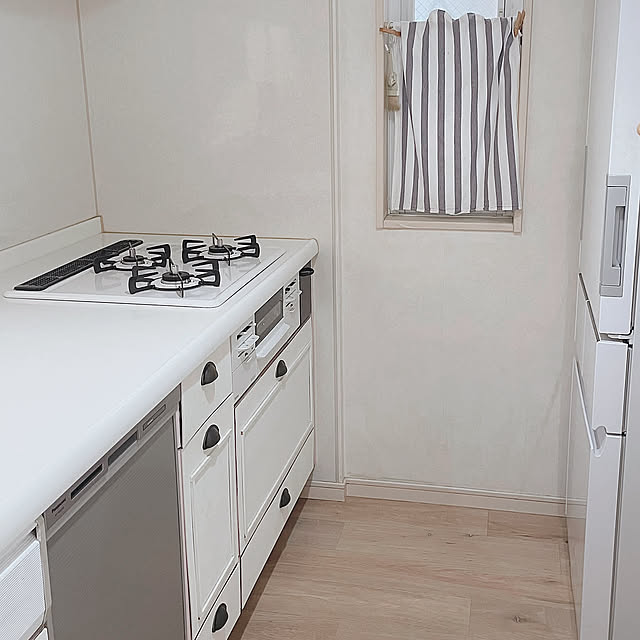 Kitchen,システムキッチン引き出しDIY,白いコンロ,白いガスコンロ,web限定モデル,ホーロートップ,ホーロートップコンロ,ホーロー天板,リフォーム,HOWARO Built-in,リンナイ,リンナイガスコンロ,ナチュラルインテリア,フレンチインテリア monetの部屋