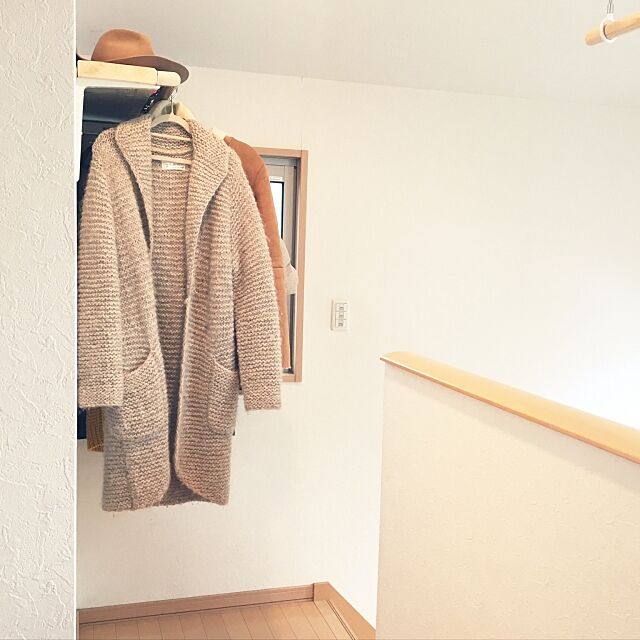 クローゼット,DIY,せまいおうち,収納,コート掛け,On Walls,廊下 sakurayurariの部屋