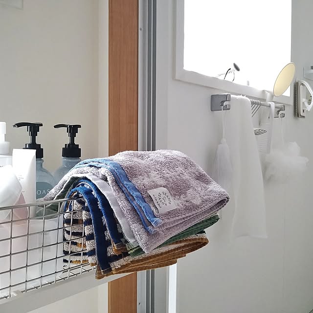 Bathroom,SEASON REASON,無印良品,ステンレスワイヤーバスケット,トスカ,ランドリーワゴン,しまむら,タオル,100均,100均アイテム,ダイソー,セリア yukoの部屋