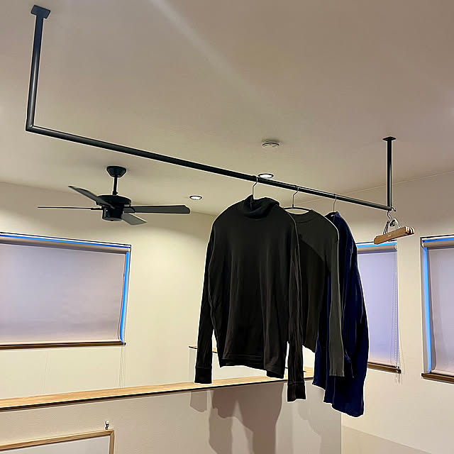 Overview,MAWAハンガー,アイアンバー,ナチュラル,インダストリアル kokonanaの部屋