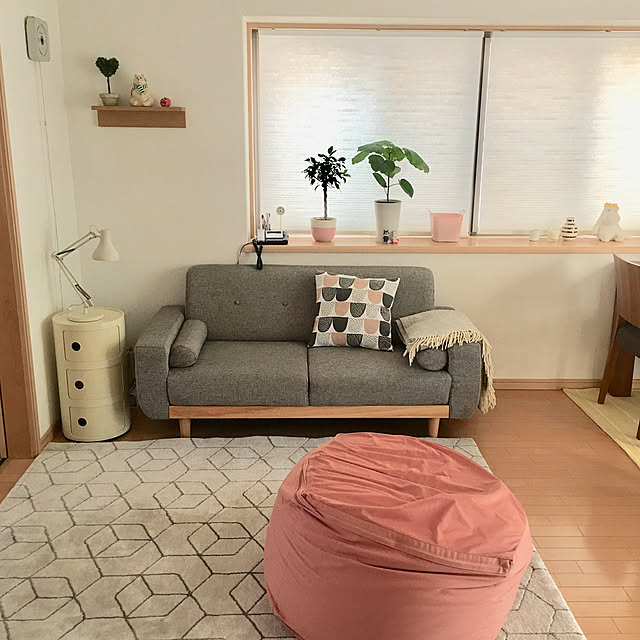 Lounge,クリッパン,北欧,無印良品,しろくま貯金箱,こどもと暮らす。,関節照明,観葉植物,ケーラー オマジオ,北欧雑貨のある暮らし,犬のいる暮らし,ムーミン,カウニステ,IKEA haritakaの部屋