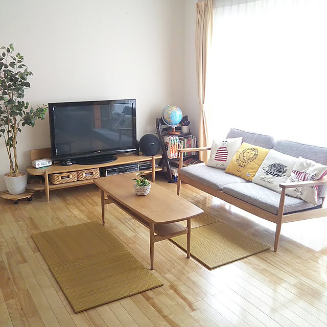 Lounge,い草のある暮らし,イケヒコ,ヒコラー,黄色,置き畳 mayumi.sの部屋