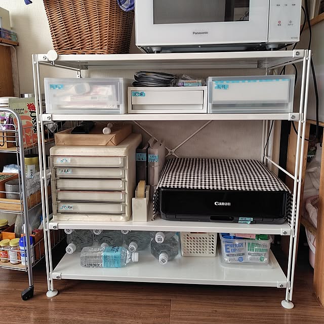 My Shelf,防災,無印良品,無印良品 ユニットシェルフ,無印良品 収納,古い家,生活感のある家,賃貸インテリア,昭和感満載,昭和の家,賃貸でも諦めない!,シンプルに暮らしたい,子供と暮らす,こどもと暮らす,小さなお部屋,節約生活,スッキリ暮らしたい,お金をかけずに頑張る♡,無印良品ポリプロピレンケース引き出し,無印良品ポリプロピレンケース引出式 Kyon2の部屋