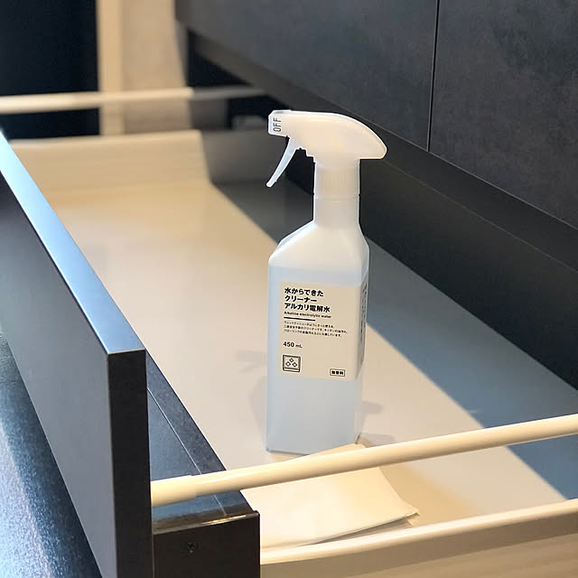 My Shelf,水からできたクリーナー,アルカリ電解水,無印良品,暮らしのひとコマ,キッチン引き出し,おうちピカピカ月間,おうちピカピカDAY up0524の部屋