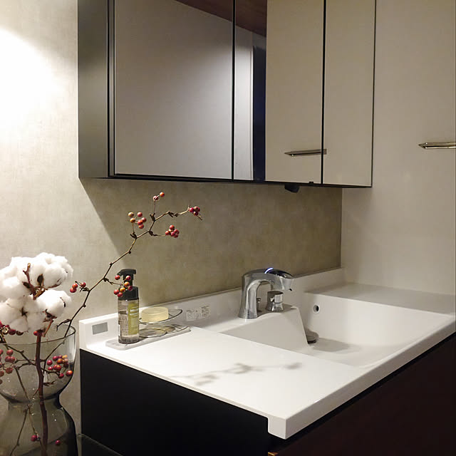 洗面台周り,ホテルライク,間接照明,シンプルモダン,照明,Bathroom Norikaの部屋