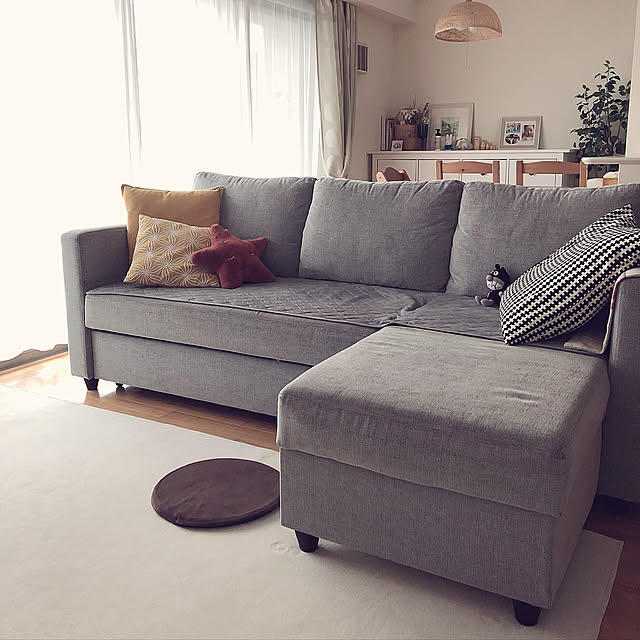 ニトリ,ZARA HOME,横長リビングダイニング,こどものいる暮らし,ラグ,ヒコラー,ソファベッド,洗えるラグ,Lounge haru._.kariの部屋