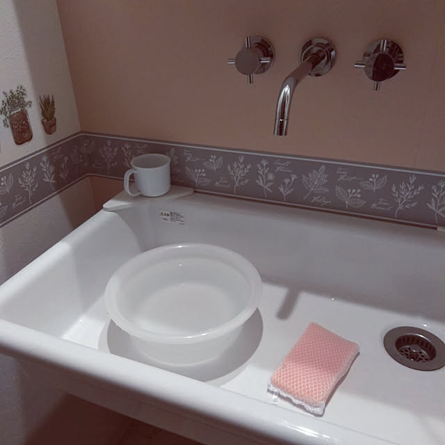 Bathroom,掃除アイデア,スポンジ,洗面所,珪藻土,ナチュラルキッチン,ウォールステッカー,医療用シンク,プチ掃除 futukoの部屋