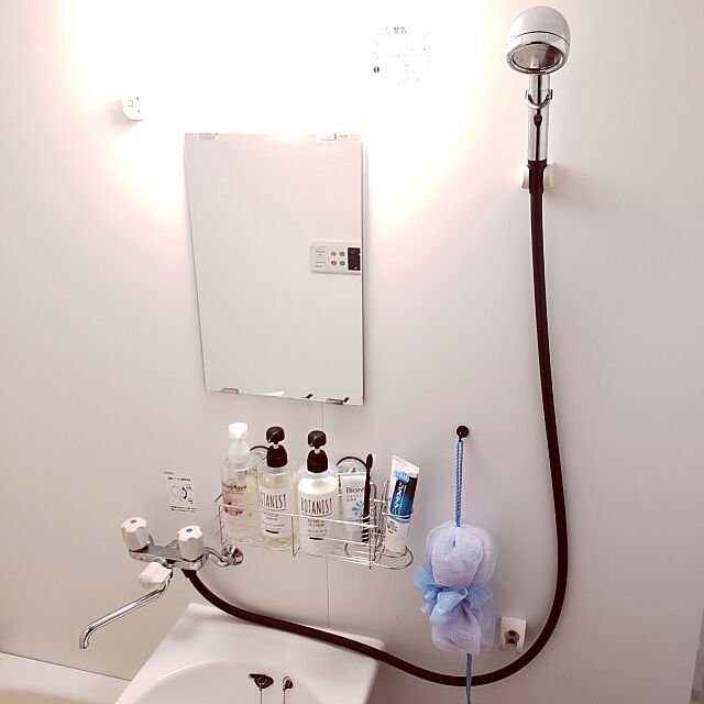 Bathroom,１K,ひとり暮らし,ホース,シンプル,天音,シャワーヘッド,botanist alpacaの部屋