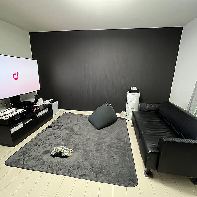 ヨギボー,シンプル,モノトーン,IKEA,ニトリ,リビング,Overview,収納,ミニマル ankoの部屋