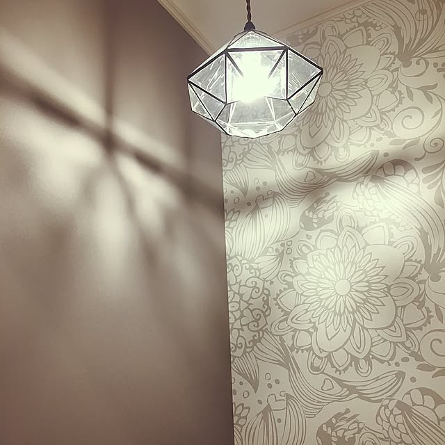 Bathroom,グレーの壁,グレー,サンゲツ,階段下,アイアン,サンゲツ壁紙,照明,シンプルが好き,モノトーン aaaaan725の部屋