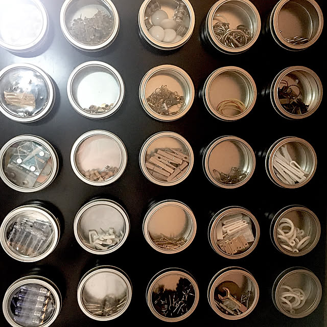 マグネット,小物入れ,silver,保存容器,10分でできる,雑貨,オブジェ,クリア,収納,100均,On Walls,ダイソー,冷蔵庫,デッドスペース Janeの部屋