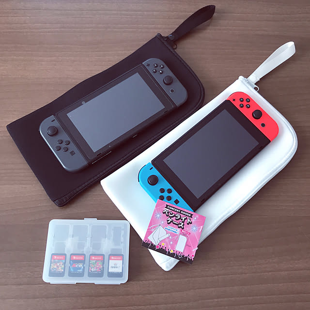 Switchケース100均,Switchケース,Switch収納,新商品買ったよ！,白黒,White,白,ホワイト,セリア,SWITCH,任天堂SWITCH,100均,任天堂 Switch,My Desk,ゲーム機収納 lilyの部屋