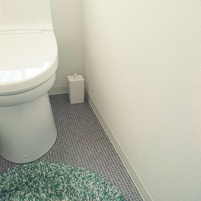 Bathroom,トイレポット,白,ホワイト,無印良品,トイレ,トイレマット ki-の部屋