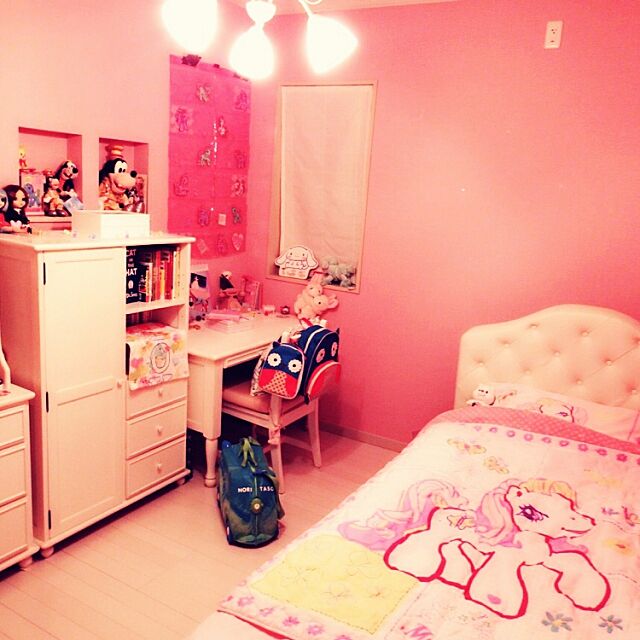 Overview,プリンセス,メルヘン,ポップ,マイリトルポニー,キッズルーム,ゆめかわいい,ピンクの壁,アメリカンポップ,子供部屋 ichikao_oの部屋