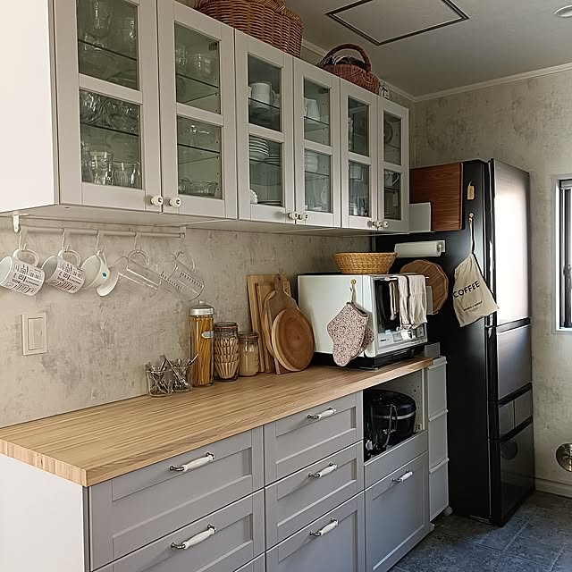 Kitchen,IKEA,DIY,グレーインテリア momの部屋