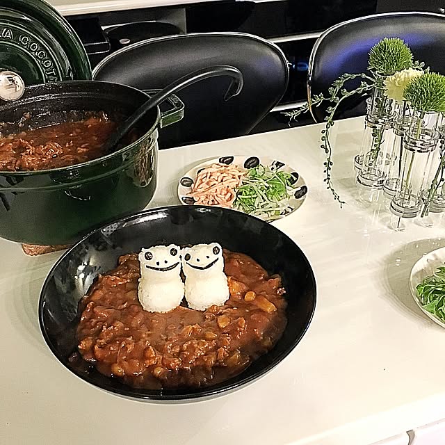 My Desk,ハヤシライス,カエル,夕食,晩ごはん,ストウブ,STAUB,念願の♡ kaerucoの部屋