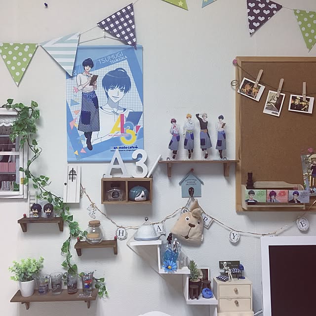 On Walls,刀剣乱舞,A3!,オタク部屋（笑）,オタク部屋,DIY,100均,セリア kiriの部屋