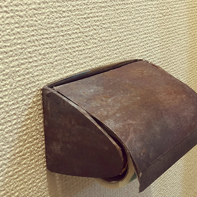 Bathroom,錆マステ,トイレットペーパーホルダーdiy,トイレットペーパーホルダー,古い賃貸,賃貸でも諦めない！,DIY,リメイクシート,パリのアパルトマンに憧れる,マスキングテープ,賃貸DIY usamanの部屋