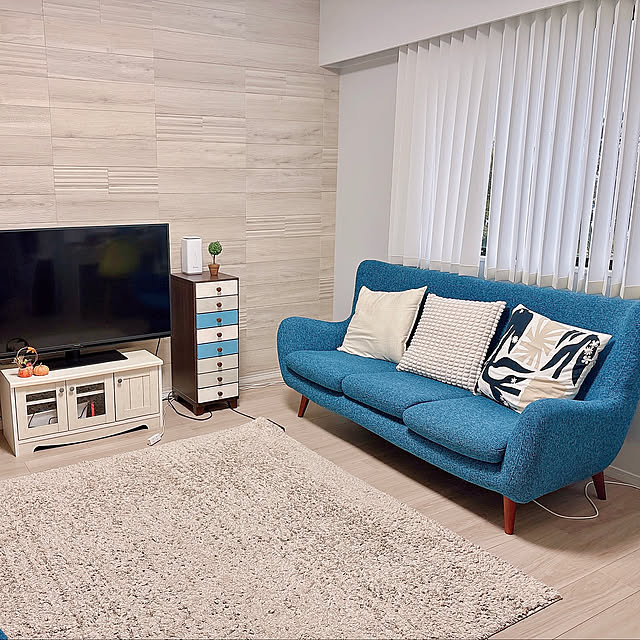 Lounge,IKEA,クッション,ナチュラル,北欧,マンション,ホワイトインテリア,ナチュラルインテリア,北欧インテリア,リノベーション,北欧ナチュラル,マンション暮らし mikis.roomの部屋