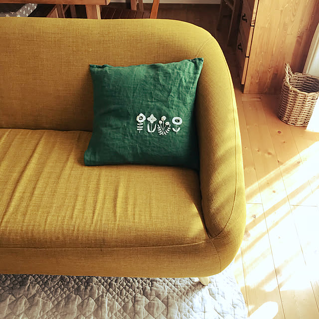 Lounge,刺繍クッション,刺繍,ソファ atom22の部屋