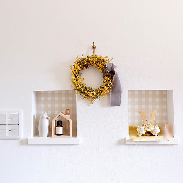 My Shelf,ディフューザー,setomaneki,玄関ニッチ,ディスプレイコーナー,こどもの日,子どもと暮らす,かぶと飾り,DIY myu-の部屋