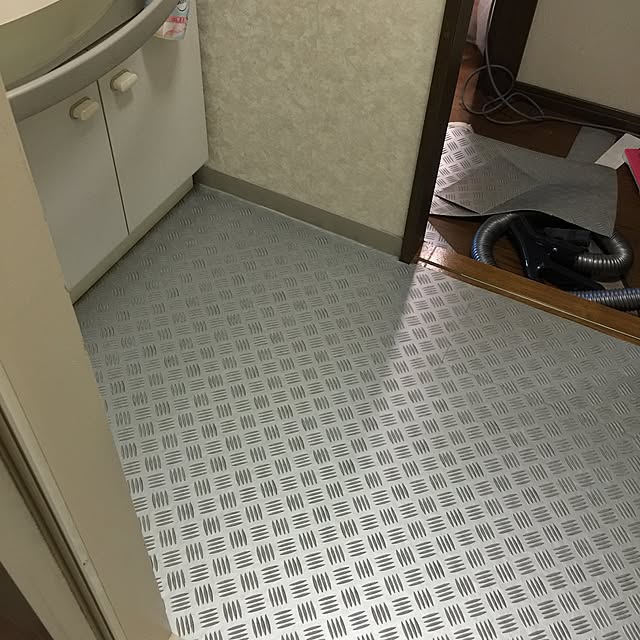 Bathroom,プチリフォーム,DIY,チェッカープレート,男前 k55の部屋