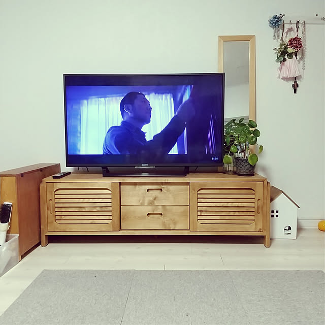 Lounge,RoomClipショッピング,冬のお買い物応援フェス,半額ポイントバックキャンペーン,買っちゃった〜(´◡`๑) ♬,すっきり暮らしたい,さぁ……これからどうする……,関家具,ボンボンユニットテレビボード tomomiの部屋
