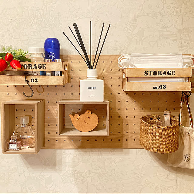 On Walls,見せる収納,収納DIY,ディフューザー スティック,ナチュラル,北欧,雑貨,DIY,100均,ダイソー kanaの部屋