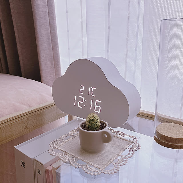 Bedroom,時計,サボテン,ニトリ,癒し,IKEA okapiの部屋