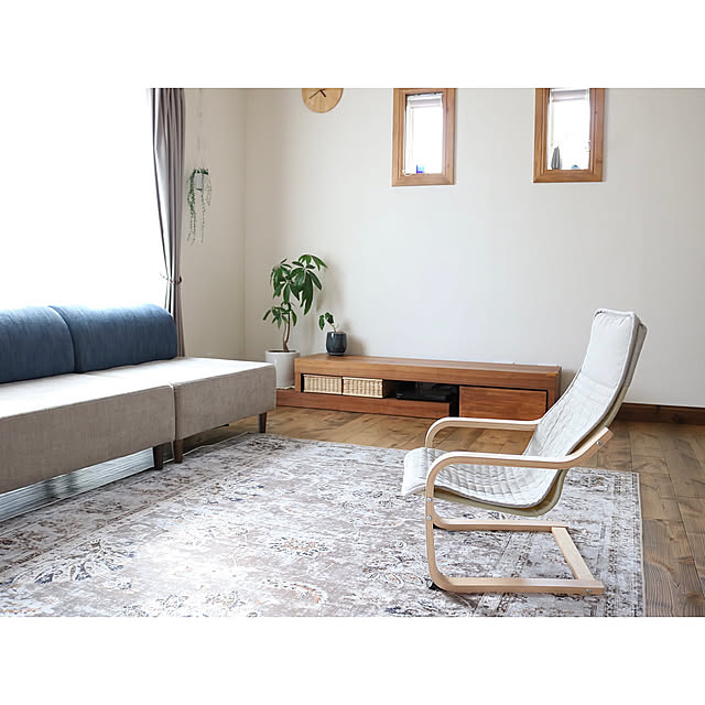 テレビボード,観葉植物のある暮らし,IKEA,ラグ,掃除しやすい家,すっきり暮らす,漆喰壁,こどもと暮らす。,無垢が好き,自然素材の家,シンプルナチュラル,シンプルな暮らし,無垢の床,Lounge moimoiの部屋