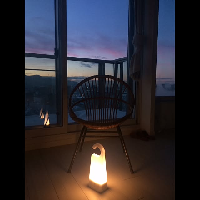 Lounge,バンブーチェア,眺望重視です^^;,地元LOVE,North6 Antiques,無印LEDライト Yoheiの部屋