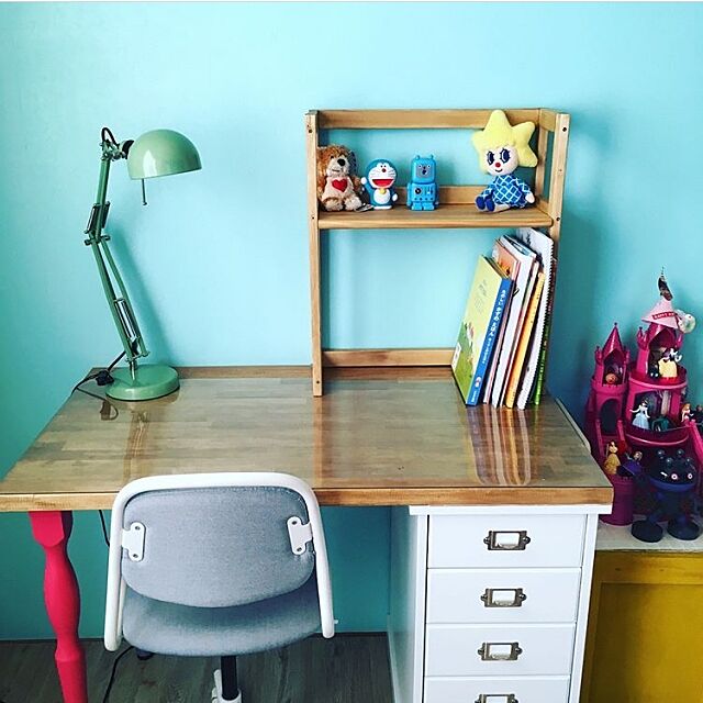 My Desk,学習机DIY,本棚,学習机,DIY,和室を改造,賃貸,子供部屋 aoiroの部屋