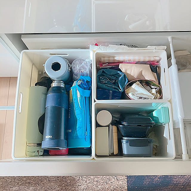 Kitchen,収納見直し,収納ボックス,収納,インボックス蓋付き,ニトリインボックス,ニトリ,パモウナカップボード,パモウナ 食器棚,パモウナ,大掃除 norikoko310の部屋