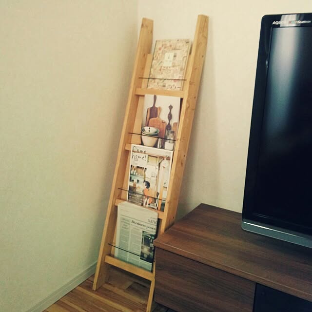 Lounge,DIY,マガジンラック,初投稿です♡よろしくお願いします。 nya-nyaの部屋