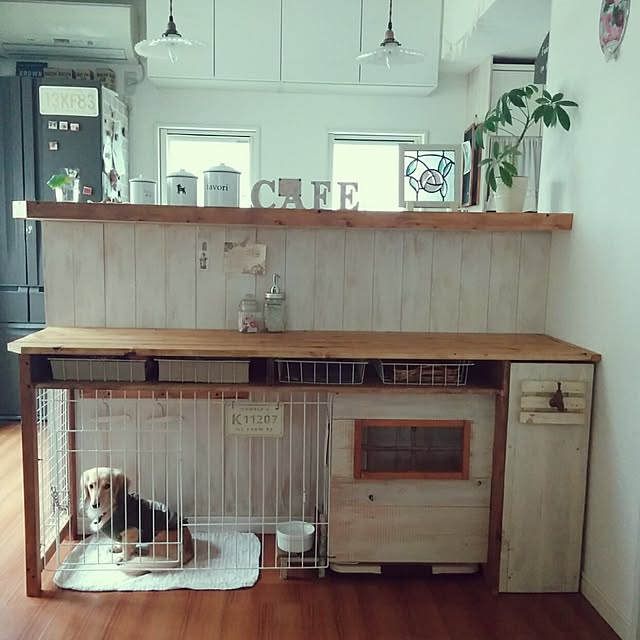 Bedroom,ワンコスペース,犬部♪,TINO,DIY,キッチンカウンター,リメイク chocolateの部屋