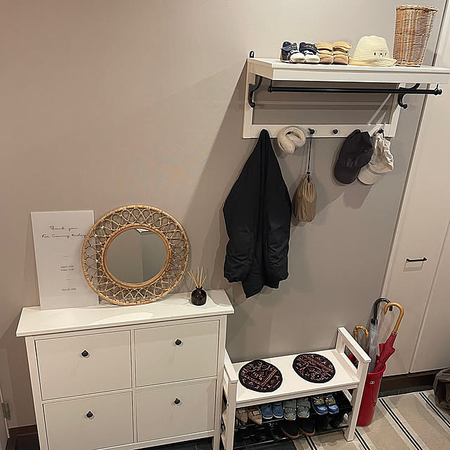 Entrance,ウォールシェルフ,HEMNES,IKEA aymの部屋