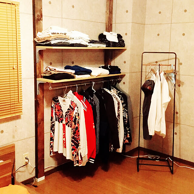 My Shelf,ハンガーラック,クローゼット,一人暮らし,ラブリコ,DIY,ワンルーム 20畳,ワンルーム,鹿児島 ikiumeの部屋