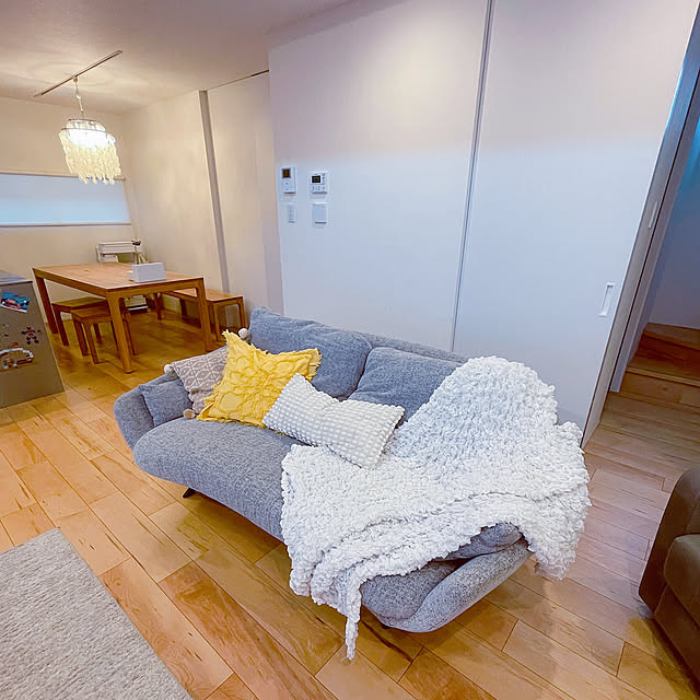 Lounge,クッション,SVARTPOPPEL クッション,OFELIA ブランケット,IKEA,ソファ,買ってよかったもの,ナチュラル,癒し YUKOの部屋