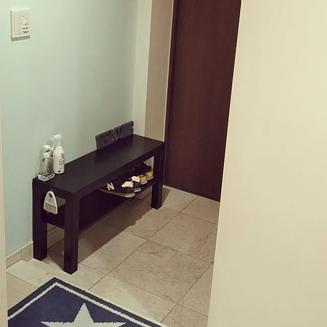 Entrance,除菌,クイックル,ウィルス対策,リビング掃除,クイックルホームリセット,マンション,シンプル,ミントグリーン,ペンキ壁 123-Y.S.Jの部屋