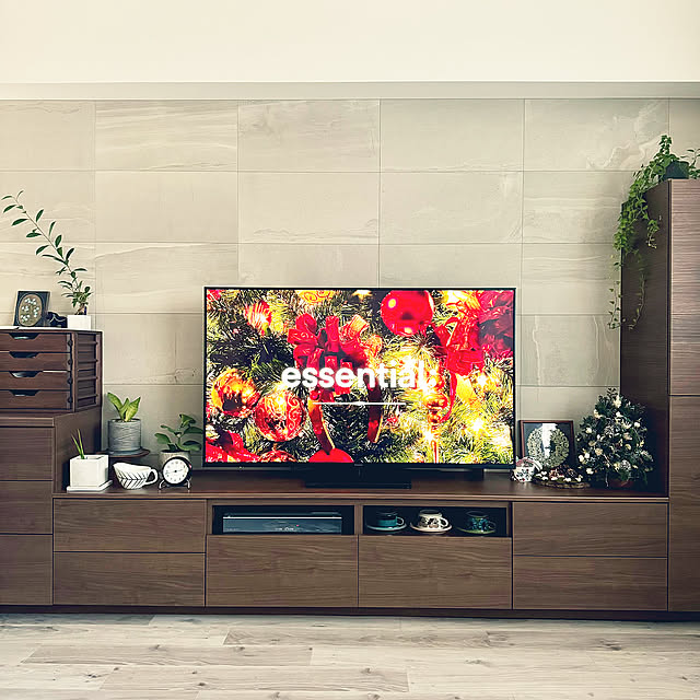Lounge,壁面収納,テレビボート,RCの出会いに感謝♡,LIXIL,イベント参加,すっきり暮らす,マンション暮らし,観葉植物のある暮らし,エコカラットプラス,見て頂きありがとうございます,ストーングレース　グレー,２枚投稿,ラシッサDフロア ホワイトオーク,ヴィータス　クリエモカ haru29の部屋