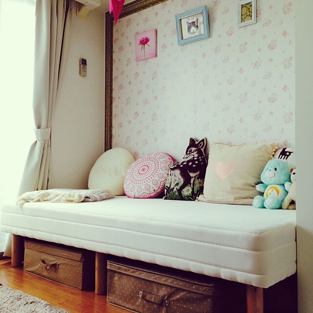 Bedroom,ベッド下収納,狭い部屋,一人暮らし,四畳半 RIKAYURAの部屋