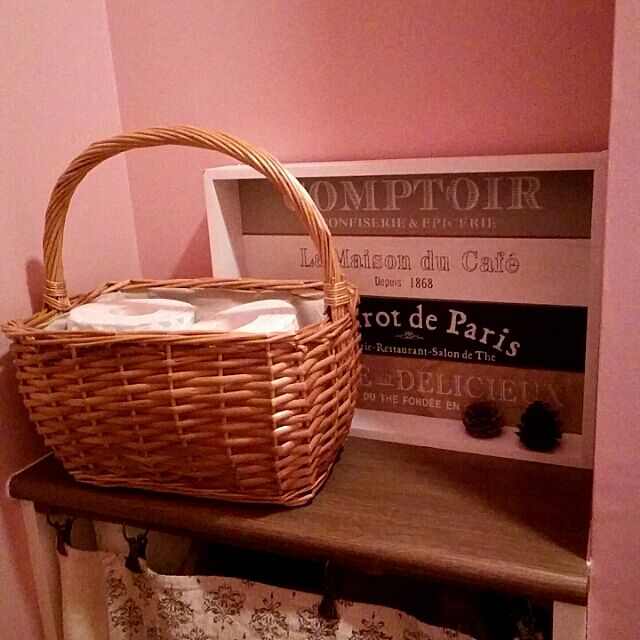 Bathroom,salut!,seria,まつぼっくり,ピンクの壁,パリ sayoの部屋